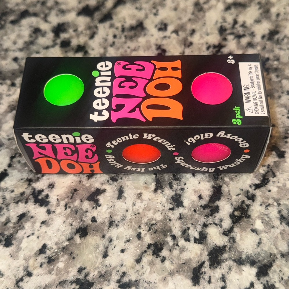 NEW 3-Pack Needoh by Schylling Teenies Squishy Squeeze Toys | Green Orange Pink - Picture 4 of 4